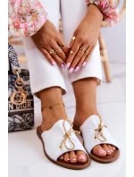 Zazoo Kožené 2659 Dámské Žabky Bílé