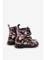 Dětské zateplené boty se zipem jednorožci černé Tiptop