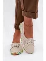 Kožené dámské polobotky S.Barski GR61-5970 Béžové Kožené dámské polobotky S.Barski GR61-5970 Béžové