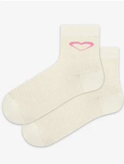 TENKÉ PONOŽKY BARVA 2-6 LET DÍVKY OFF WHITE 24-26