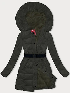 Dámská péřová zimní bunda army (2M-007)