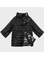 Dámská oboustranná bunda s 3/4 rukávy Minority black/floral (M23-7009-1) Dámská oboustranná bunda s 3/4 rukávy Minority black/floral (M23-7009-1)