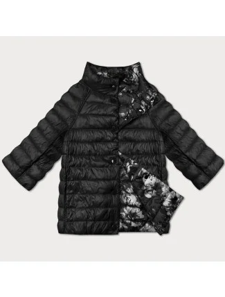 Černá oboustranná květovaná dámská bunda se 3/4 rukávy Minority (M23-7009-1) Černá oboustranná květovaná dámská bunda se 3/4 rukávy Minority (M23-7009-1)