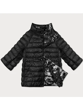 Dámská oboustranná bunda s 3/4 rukávy Minority black/floral (M23-7009-1) Dámská oboustranná bunda s 3/4 rukávy Minority black/floral (M23-7009-1)