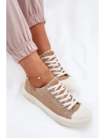 Dámské Textilní Tenisky Big Star RR274795 Béžové