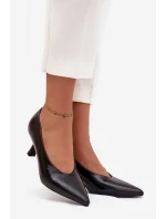 Lakované lodičky na jehle Černé Gavrielle