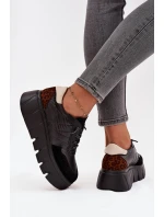 Dámské sportovní tenisky na platformě Vinceza – černé