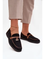 Dámské mokasíny (loafersy) z eko semiše Darwen – černé