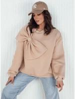 Dámská oversize mikina BOWLOOP beige FashionStreet BY1262