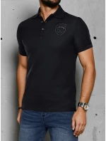 Pánská polokošile s nášivkou černá FashionStreet PX0624