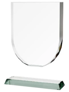 Skleněná trofej s matným podstavcem