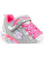 Skechers S Lights LED dětská sportovní obuv pro dívky na suchý zip šedá Skechers S Lights LED dětská sportovní obuv pro dívky na suchý zip šedá