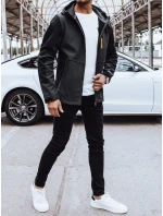 Pánská softshellová bunda s kapucí šedá FashionStreet TX4465