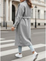 Dámský oversize kabát CAMELLYN dlouhý šedý FashionStreet NY0742