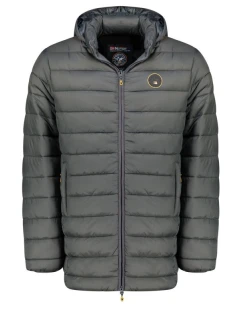 Geographical Norway pánská bunda AMIGOMAP LONG HOOD DB DGREY MEN 233 DARK GREY (WZ5086H/GN-GRIS FONCÉ)
