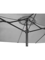 ZAHRADNÍ PARASOL XXXL 2,7x4,6 m ŠEDÝ SASKA GARDEN