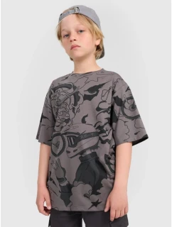 Chlapecké tričko oversize s potiskem 4F 4FJRAW25TTSHM3063-90A