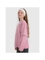 Dívčí tričko oversize s potiskem a dlouhým rukávem 4F 4FJRAW25TLONF543-54S Dívčí tričko oversize s potiskem a dlouhým rukávem 4F 4FJRAW25TLONF543-54S