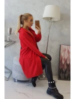 Pláštěnka s kapucí oversize červená Pláštěnka s kapucí oversize červená