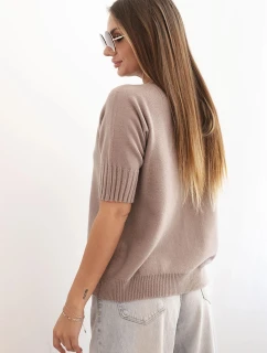 Dámský svetr z viskózy s krátkým rukávem fango