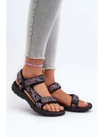 Lehké Sportovní Dámské Sandály Černo-Růžové Lumeria