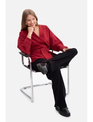 B300 Kalhoty z žebrového úpletu - černé B300 Kalhoty z žebrového úpletu - černé