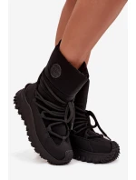 Dámské kožené sněhule na platformě Lee Cooper – černé