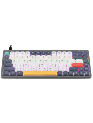 KLÁVESNICE TRACER FINA 84 ŠEDÁ OUTEMU ČERVENÝ SPÍNAČ