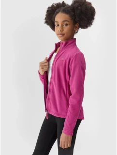 4F Junior dívčí fleece s pravidelným límcem 4FJWSS24TFLEF166-53S