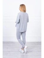 Souprava s oversize šedou halenkou