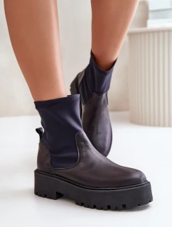 Zazoo 2947 Dámské boty z přírodní kůže černé