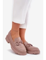 Dámské Mokasíny Eko Kůže S Ozdobným Detalem Khaki Seftass