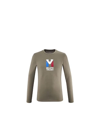Tričko MILLET M CHAMONIX TRI TS LS hnědé pánské Tričko MILLET M CHAMONIX TRI TS LS hnědé pánské