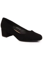 Sergio Leone W SK354C černé semišové lodičky s blokem