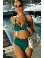 Dámské dvoudílné plavky Canoy 20 S1084VA tm. zelené - Self Dámské dvoudílné plavky Canoy 20 S1084VA tm. zelené - Self