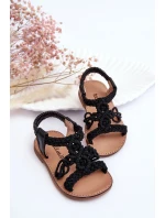 Dětské pletené nazouvací sandály Černe Tracy
