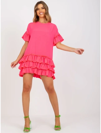 Šaty CHA SK 1422.19 fluo růžová