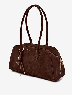 Eko Semišová Taška S Přívěskem Čokoládová Noelia