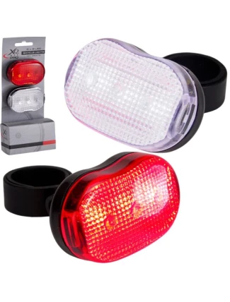 SADA PŘEDNÍCH A ZADNÍCH SVĚTEL PRO JÍZDNÍ KOLA 3LED XQMAX