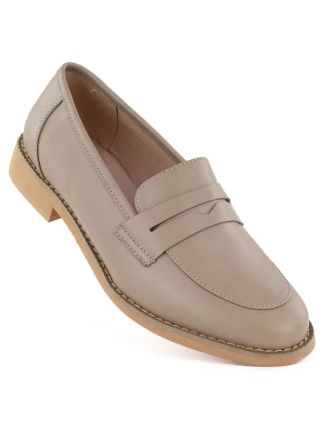 Kožené polobotky Jezzi béžové SFY25128