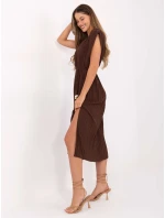 Šaty DHJ SK 21309.96 tmavě hnědé