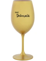 PANÍ DOKONALÁ - zlatá sklenice na víno 350 ml