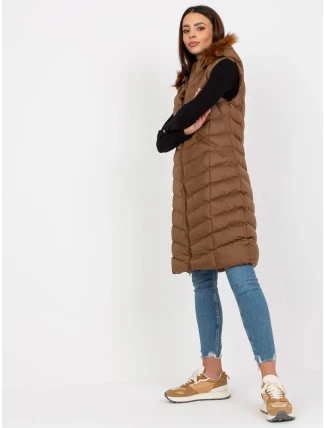 Dámská vesta RV KZ 008.00P hnědá - FPrice Dámská vesta RV KZ 008.00P hnědá - FPrice