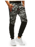 Pánské kamuflážní šedé tepláky FashionStreet UX3493