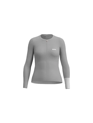 Cyklistické tričko POC W's Cadence L/S Jersey, šedé