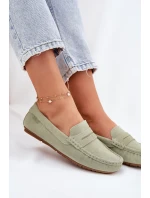 Dámské Semišové Mokasíny Big Star RR274945 Zelené