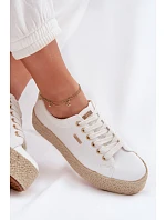 Dámské espadrilles na platformě Big Star TT274349 Bílé