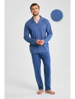 3484 PÁNSKÉ PYŽAMO S DLOUHÝM ZIPEM DEREK 3XL-4XL