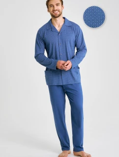 3484 PÁNSKÉ PYŽAMO S DLOUHÝM ZIPEM DEREK 3XL-4XL