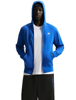 Pánská mikina Nike Club BB FZ Hoodie, modrá, FN3861, 480 L